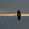 Man and the frozen sea